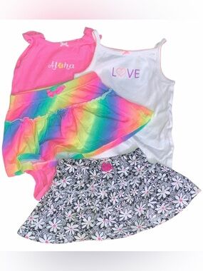 Girl's Tank Bodysuits & Skirts 4 Piece Lot - Size 18-24mon